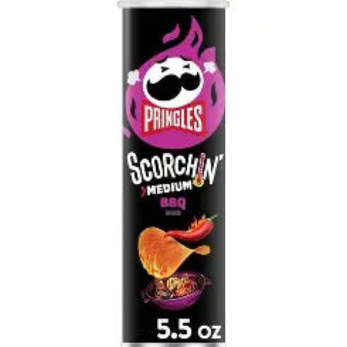 Pringles Scorchin Medium Bbq Chips 158Gm