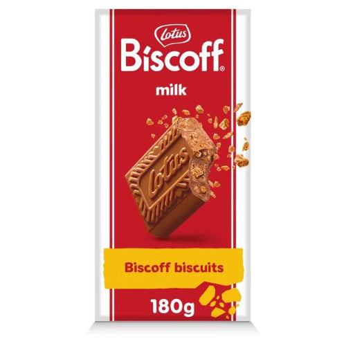 LOTUS BISCOFF MILK CHOCOLATE BAR 180G