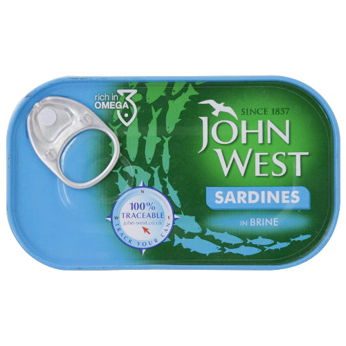 JOHN WEST SARDINES BRINE 120G