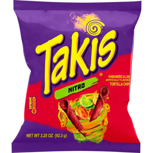 TAKIS NITRO HABANERO & LIME TORTILLA CHIPS 92.3G