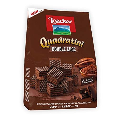 LOACKER QUADRATINI DOUBLE CHOCOLATE 125GM