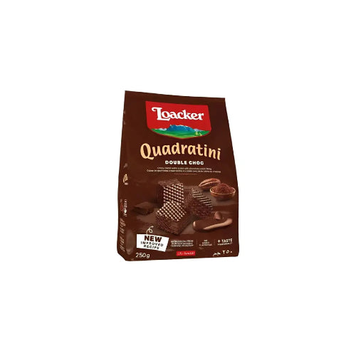LOACKER QUADRATINI DOUBLE CHOCOLATE 250G