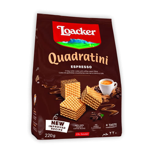 LOACKER QUADRATINI ESPRESSO 220G