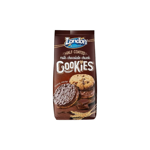 LONDON BISCUITS HALF COATED COOKIES 160GM