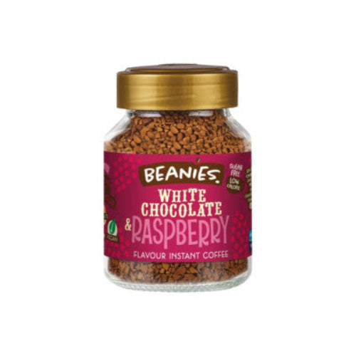 BEANIES FLAVRD INSTANT COFFEE-WHITE CHOCO&RASPBERRY 50G