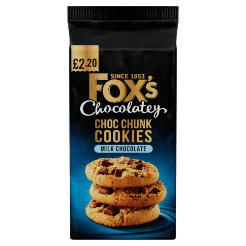 FOXS FABULOUS MILK CHOCOLATE COOKIES 180GM