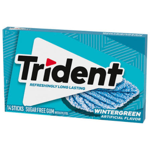 TRIDENT WINTERGREEN SUGAR FREE GUM 14S